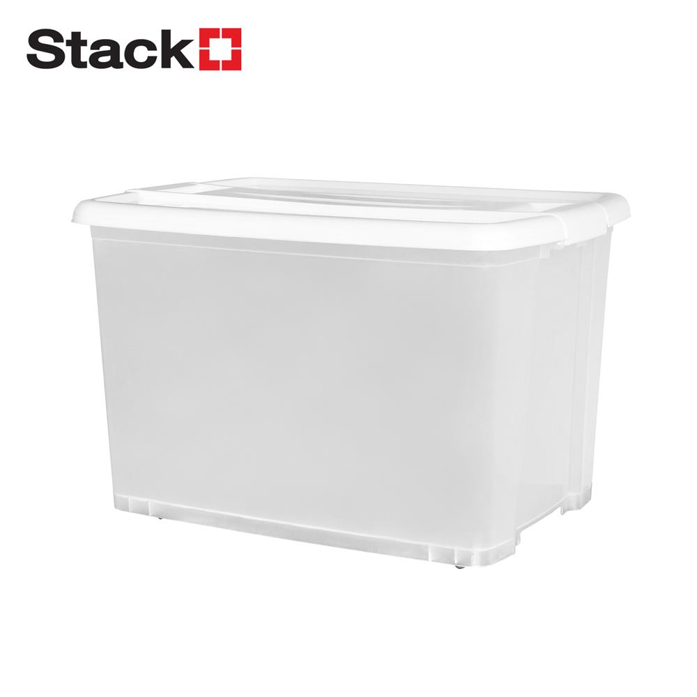 กล่องเก็บของ STACKO BULK 75 ลิตร สีขาว/ใส
