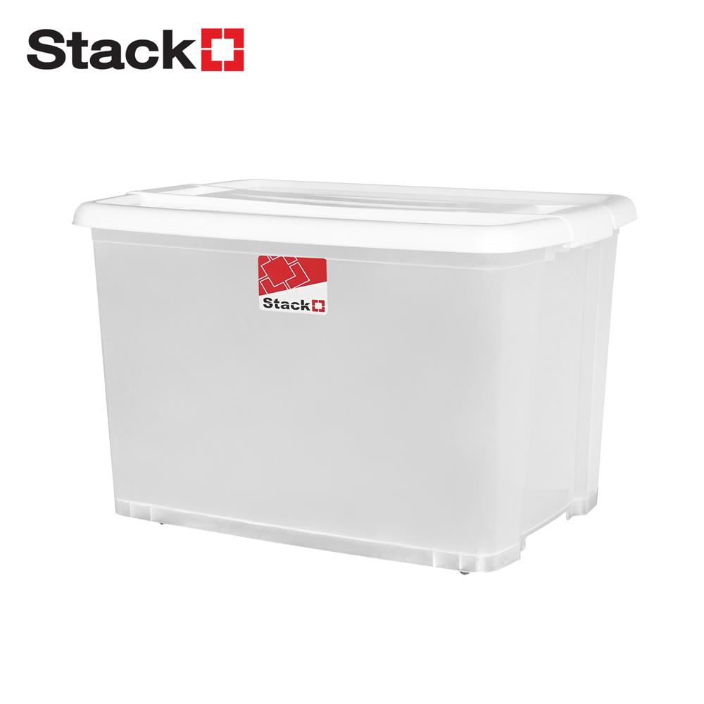 กล่องเก็บของ STACKO BULK 75 ลิตร สีขาว/ใส