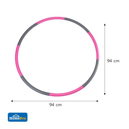 ฮูลาฮูป แบบต่อชิ้น GRANDE 94 ซม. สีชมพู/เทา_5