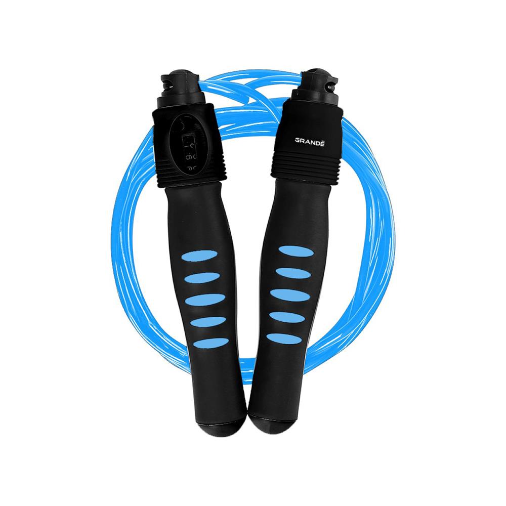 เชือกกระโดดนับครั้งได้ GRANDE สีดำ/ฟ้า