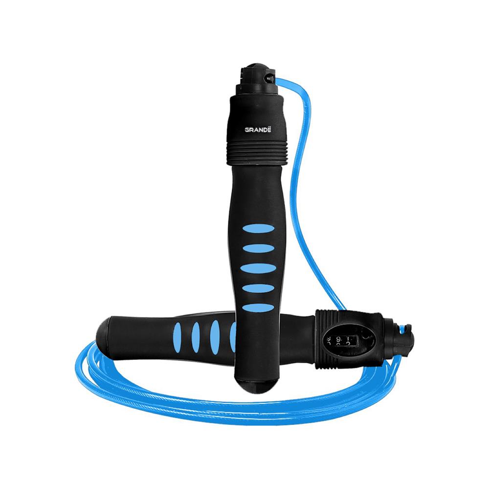 เชือกกระโดดนับครั้งได้ GRANDE สีดำ/ฟ้า