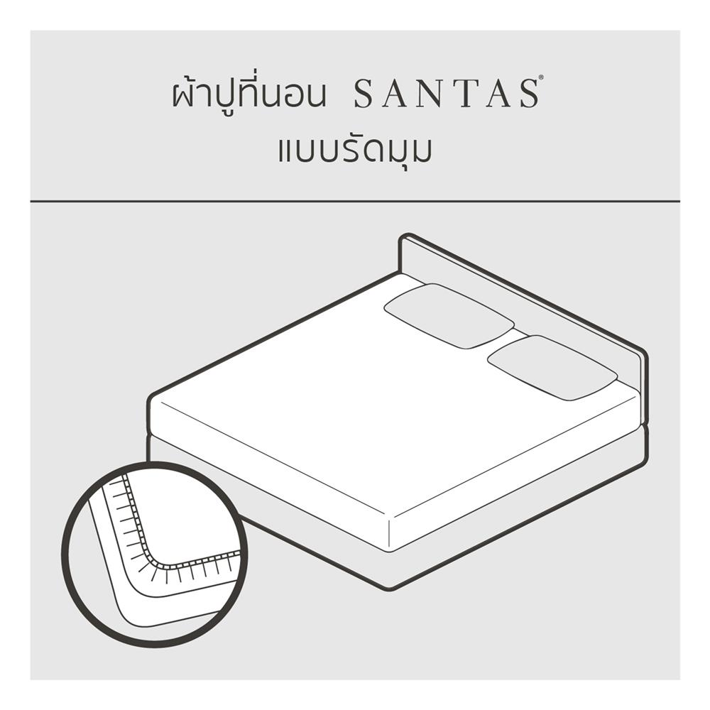 ชุดผ้าปูที่นอน 5 ฟุต (ชุด 5 ชิ้น) SANTAS TEXIMA MOIRA BL
