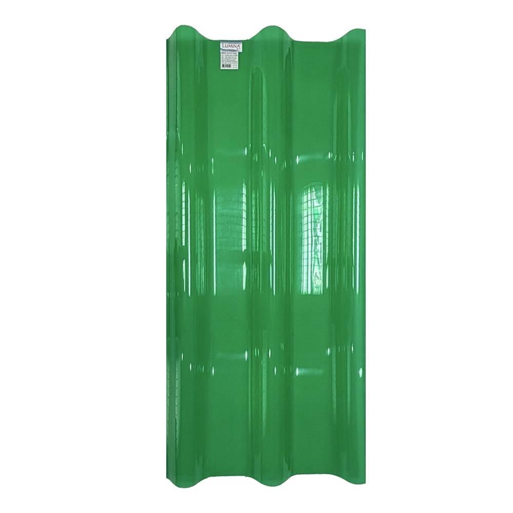 แผ่นโปร่งแสง ลอนคู่ ผิวเรียบ SUNSHIELD 1.2 มม. 0.51x1.2 ม. สีเขียว