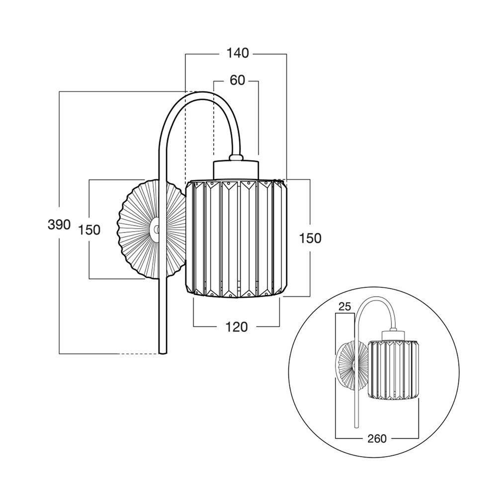 ไฟกิ่งภายใน LUMAX 01-03168 สีใส/ดำ 1 หัว