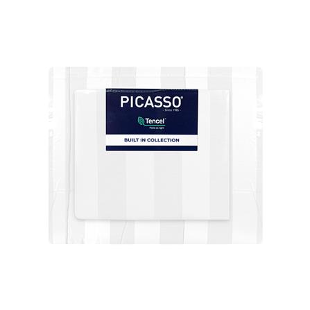 ชุดผ้าปูที่นอน 6 ฟุต (ชุด 6 ชิ้น) PICASSO TENCEL JASMINE สี WHITE_6
