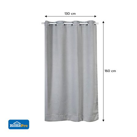 ผ้าม่าน EYELET HOME LIVING STYLE SOLID UV 130X160 ซม. สีเทา_6