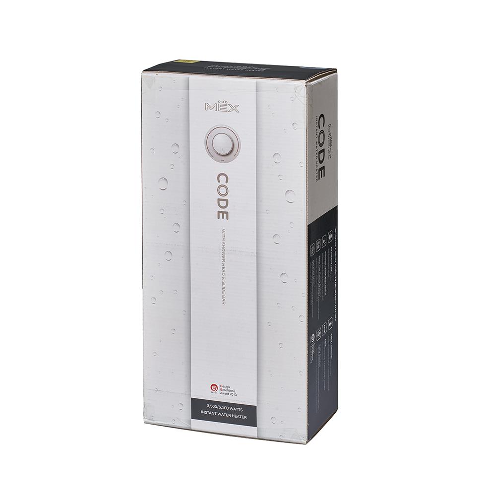 เครื่องทำน้ำอุ่น MEX CODE 35E 3500 วัตต์ สีดำ