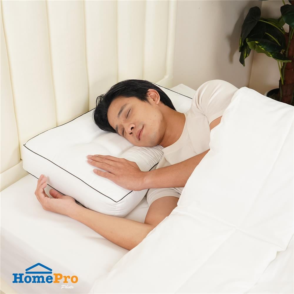 หมอนสุขภาพ ใยสังเคราะห์ HOME LIVING STYLE EASY 15x24 นิ้ว สีขาว