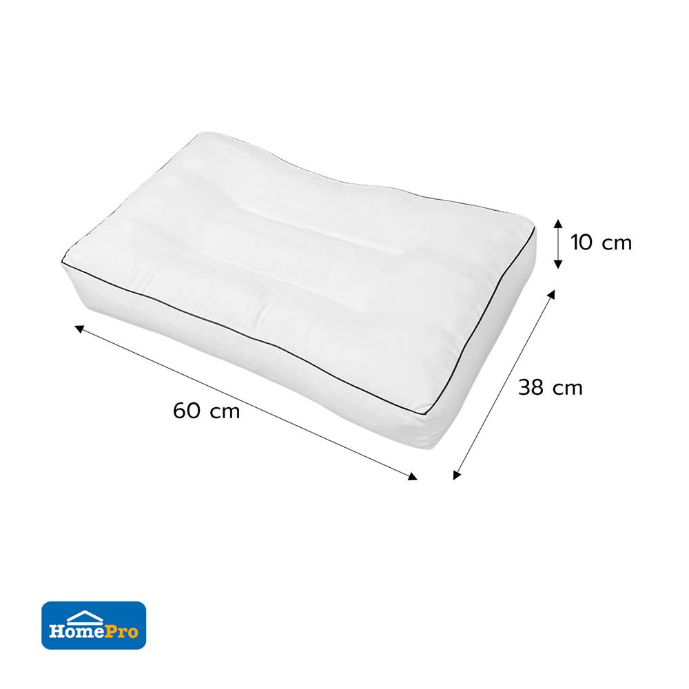 หมอนสุขภาพ ใยสังเคราะห์ HOME LIVING STYLE EASY 15x24 นิ้ว สีขาว