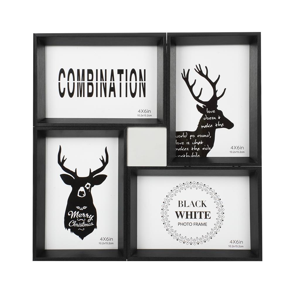 กรอบรูป 4 ช่อง SNAZZ DEER สีดำ