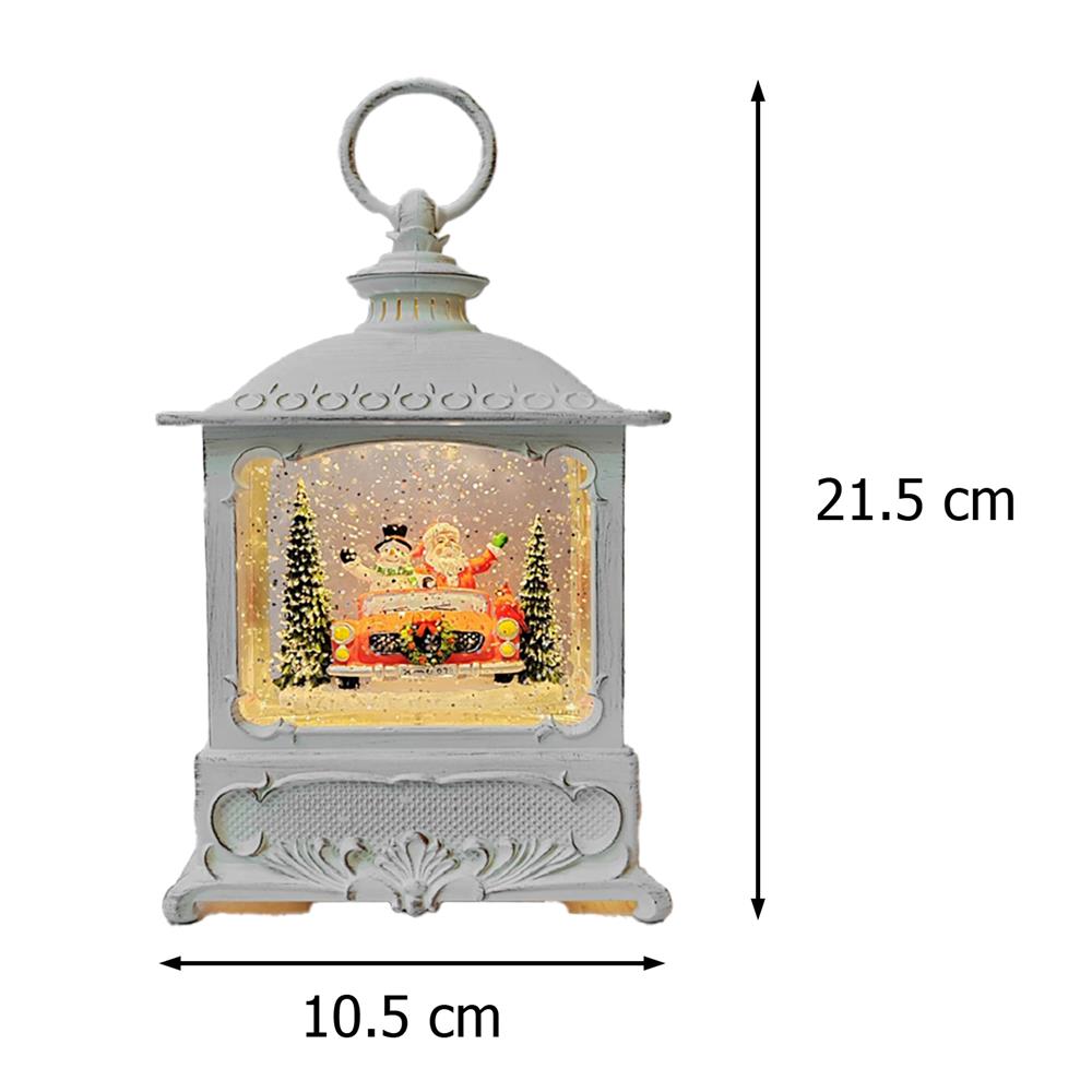 ของตกแต่งกล่องดนตรี SNAZZ CHRISTMAS CAR 10.5x21.5 ซม. สีขาว