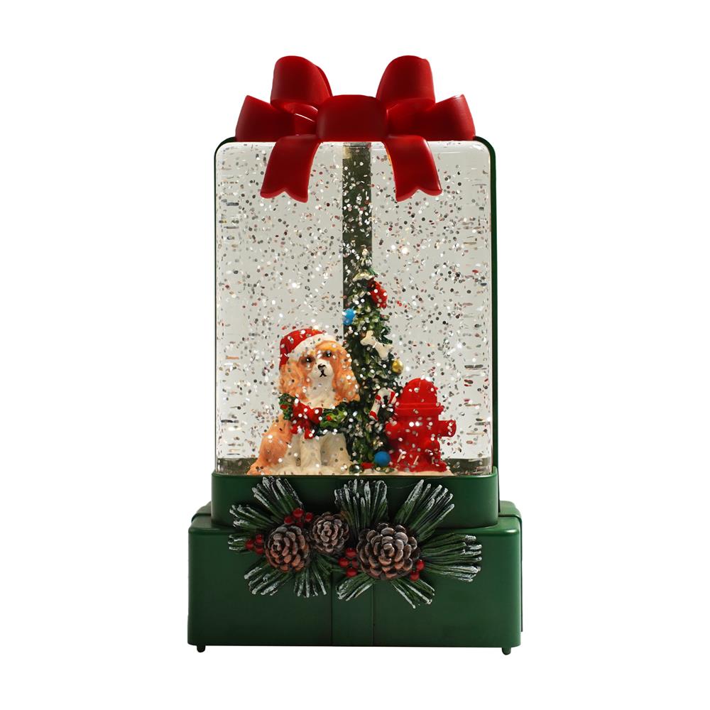 ของตกแต่งกล่องดนตรี SNAZZ LOVELY DOG 10x18 ซม. สีเขียว