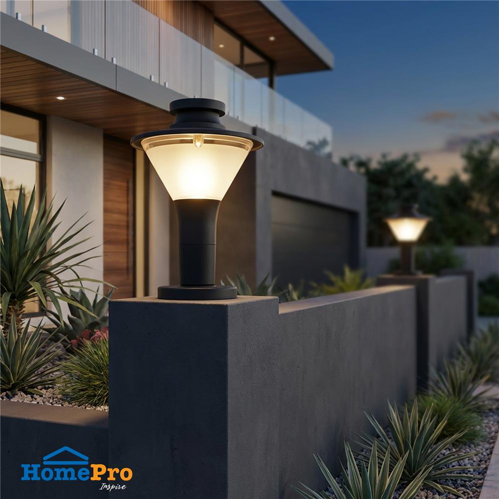 ไฟหัวเสา CARINI 921F สีดำ