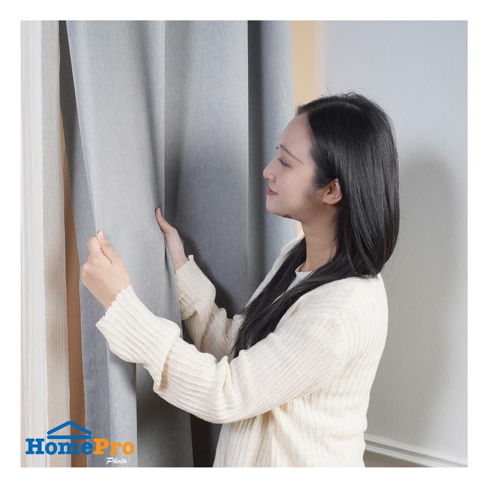 ผ้าม่าน EYELET HOME LIVING STYLE SOLID UV 130x220 ซม. สีเทา