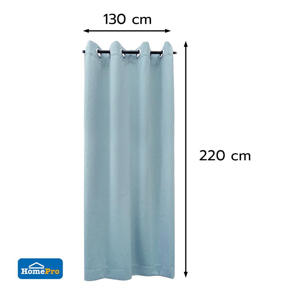 ผ้าม่าน EYELET HOME LIVING STYLE SOLID UV 130x220 ซม. สีฟ้า