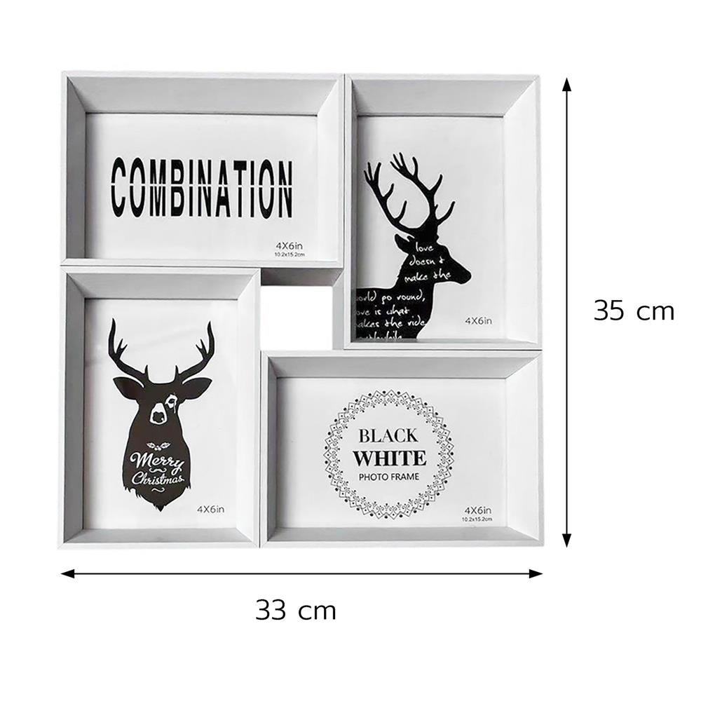 กรอบรูป 4 ช่อง SNAZZ DEER สีขาว