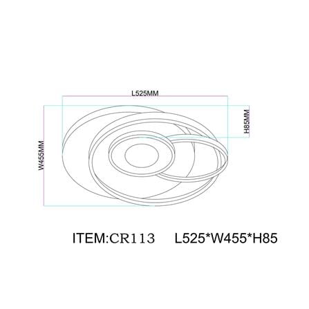 ไฟเพดาน LED CARINI CR113 20 นิ้ว 54 วัตต์ DAYLIGHT/COOL WHITE/WARM WHITE สีขาว_2