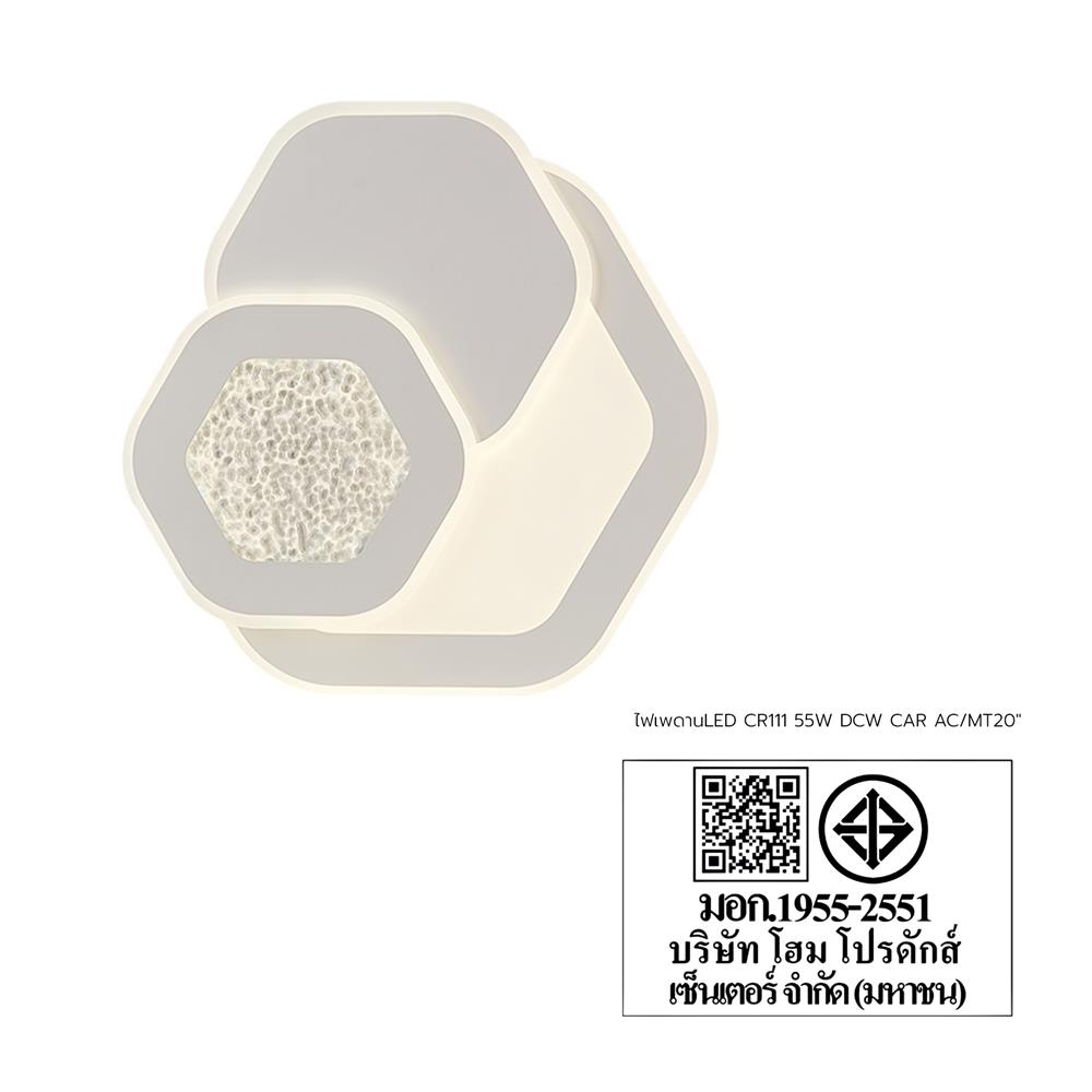 ไฟเพดาน LED CARINI CR111 20 นิ้ว 55 วัตต์ DAYLIGHT/COOL WHITE/WARM WHITE สีขาว