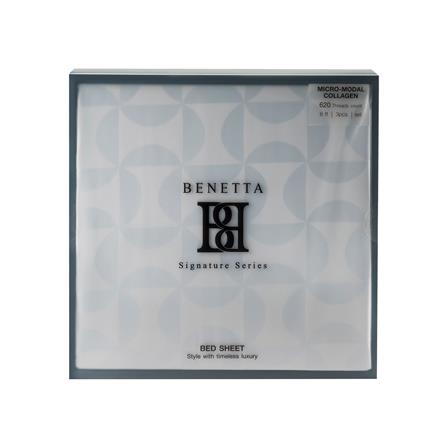ชุดผ้าปูที่นอน 6 ฟุต (ชุด 3 ชิ้น) BENETTA LUMINOUS สี SILVER_4
