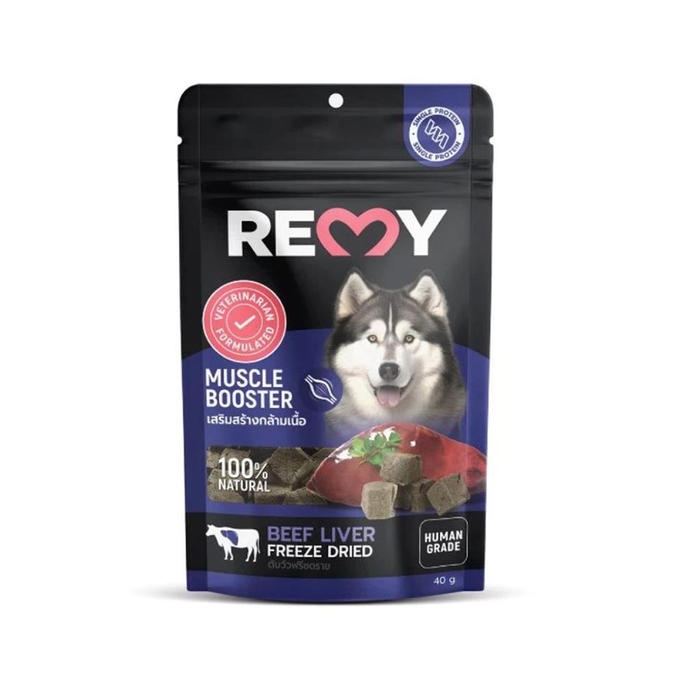 ขนมสุนัข REMY FREEZE DRIED BEEF LIVER DOG MUSCLE BOOSTER