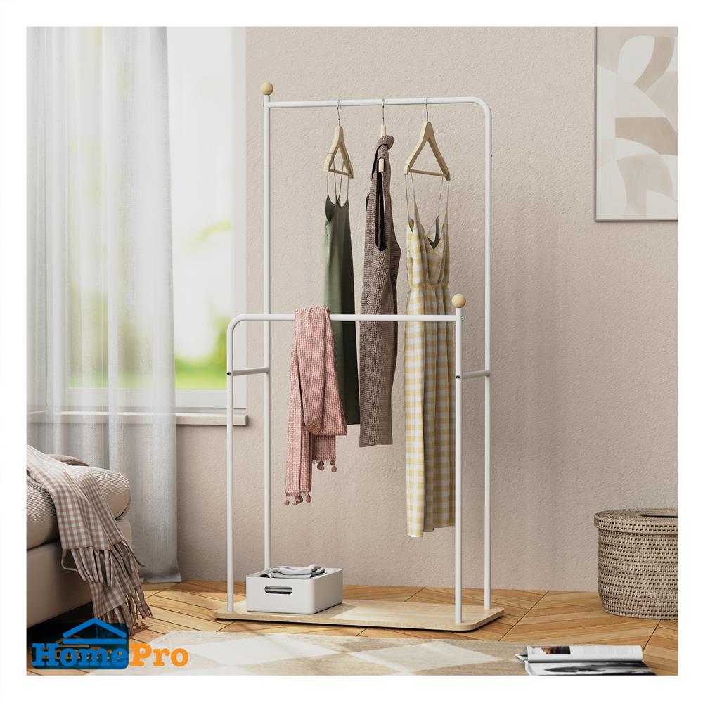 ราวแขวนผ้า 2 ราวแขวน PLIM ARRIS 80 ซม. สีขาว