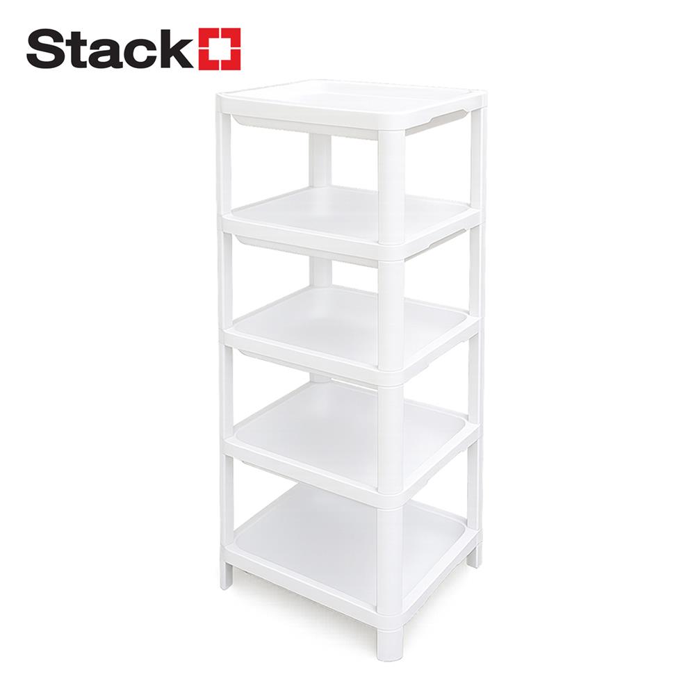 ชั้นวางของ 5 ชั้น STACKO FLEXI 32x42.5x104 ซม. สีขาว