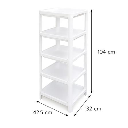 ชั้นวางของ 5 ชั้น STACKO FLEXI 32x42.5x104 ซม. สีขาว_4