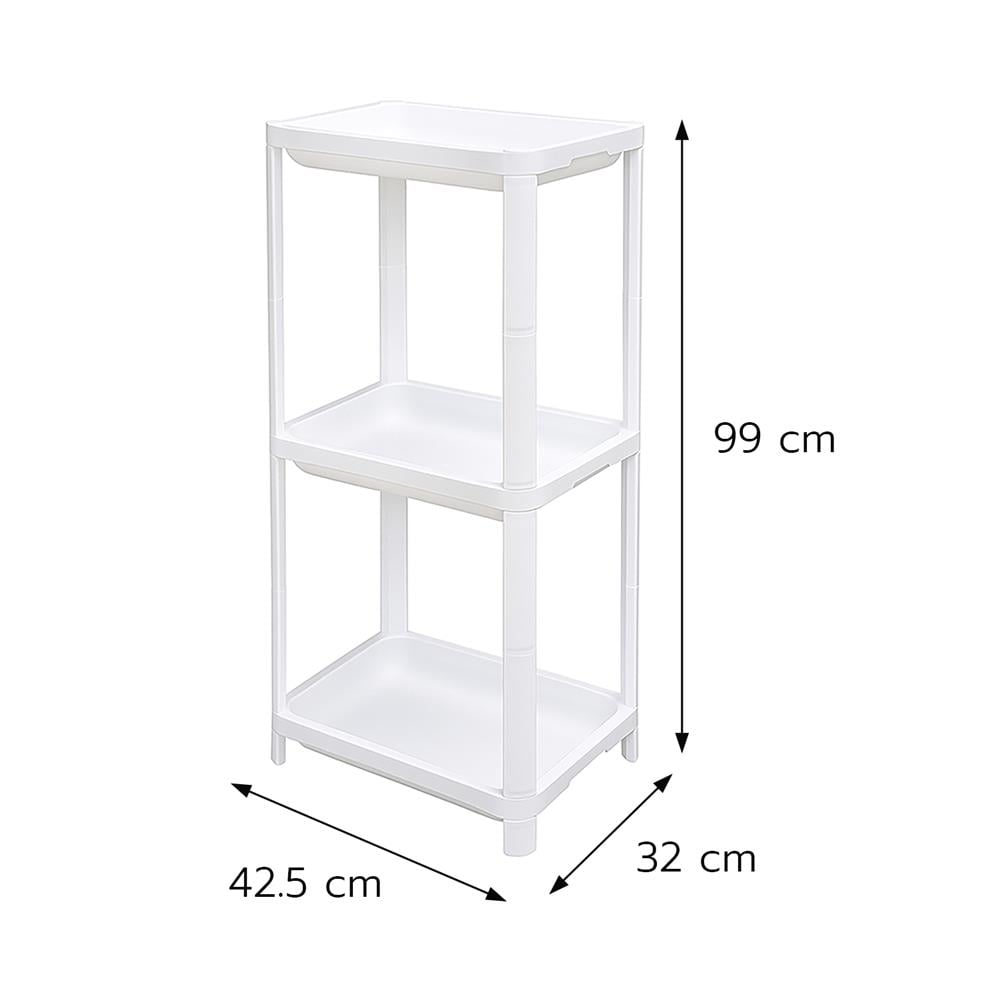 ชั้นวางของ 3 ชั้น STACKO FLEXI 32x42.5x99 ซม. สีขาว