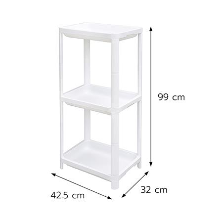 ชั้นวางของ 3 ชั้น STACKO FLEXI 32x42.5x99 ซม. สีขาว_4