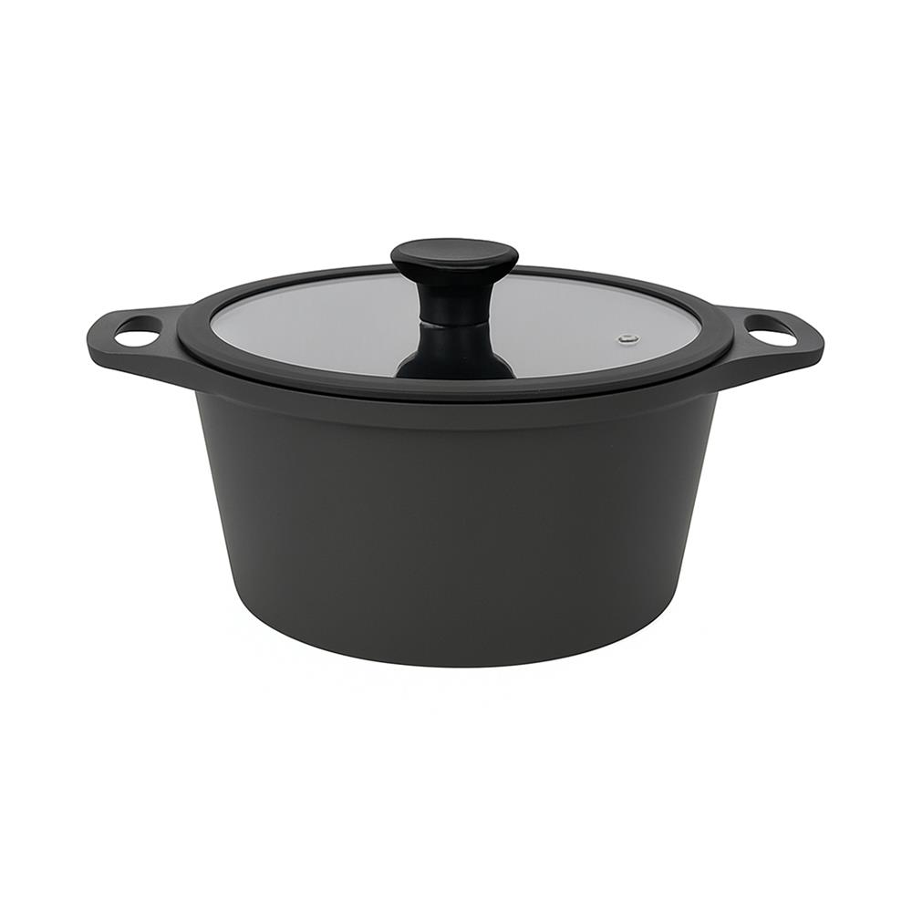 หม้อ 2 หู พร้อมฝาแก้ว 24 ซม. PINTINOX EVO