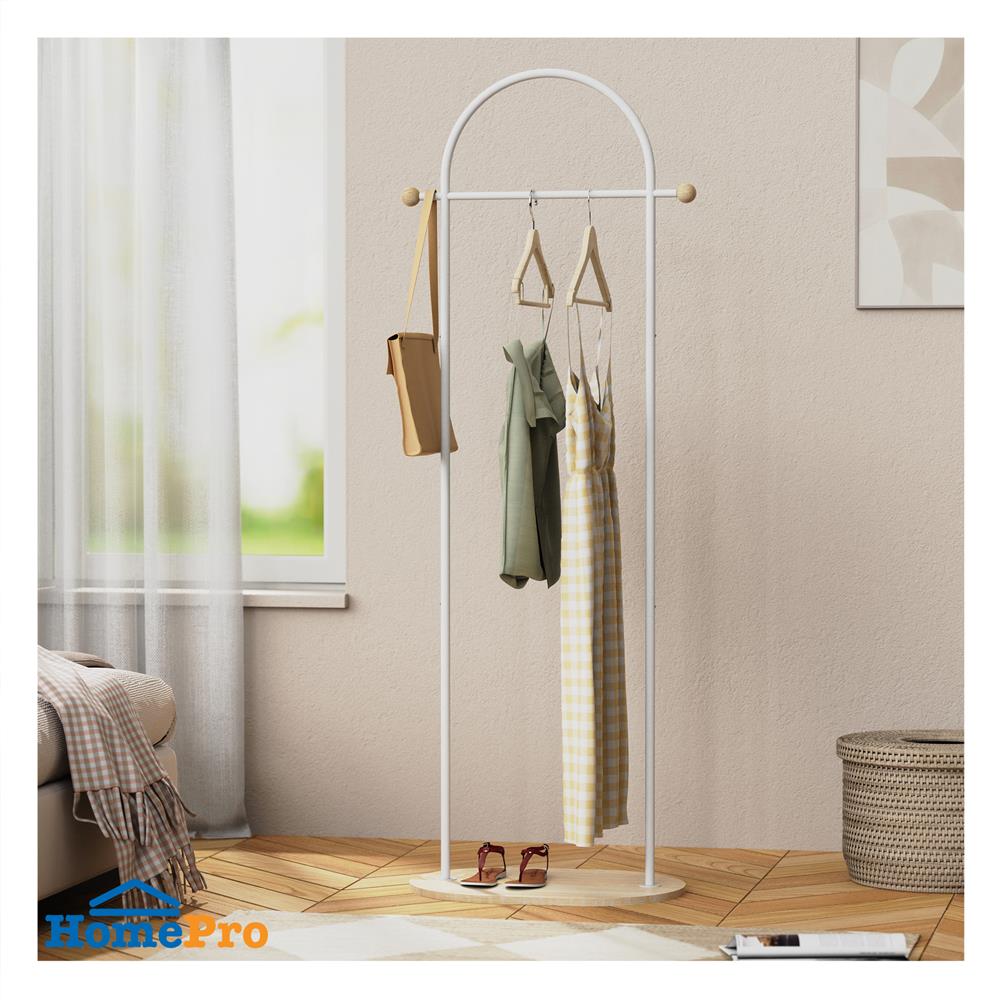 ราวแขวนผ้าพร้อมขอแขวน PLIM ARRIS 56 ซม. สีขาว