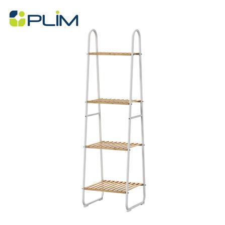 ชั้นวางของไม้ไผ่ 4 ชั้น PLIM ASSIS 42 ซม. สีขาว_0