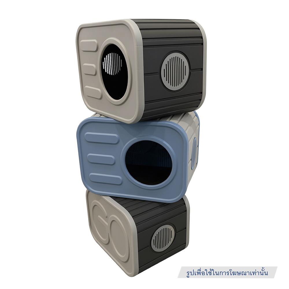 บ้านสัตว์เลี้ยง DPETT CAT HAVEN สีเทา-ฟ้า