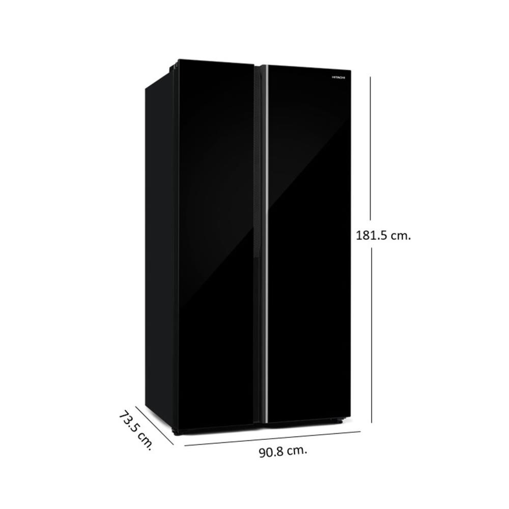 ตู้เย็น SIDE BY SIDE HITACHI HRSN9713ESAGBKTH 23.1 คิว อินเวอร์เตอร์ กระจกดำ
