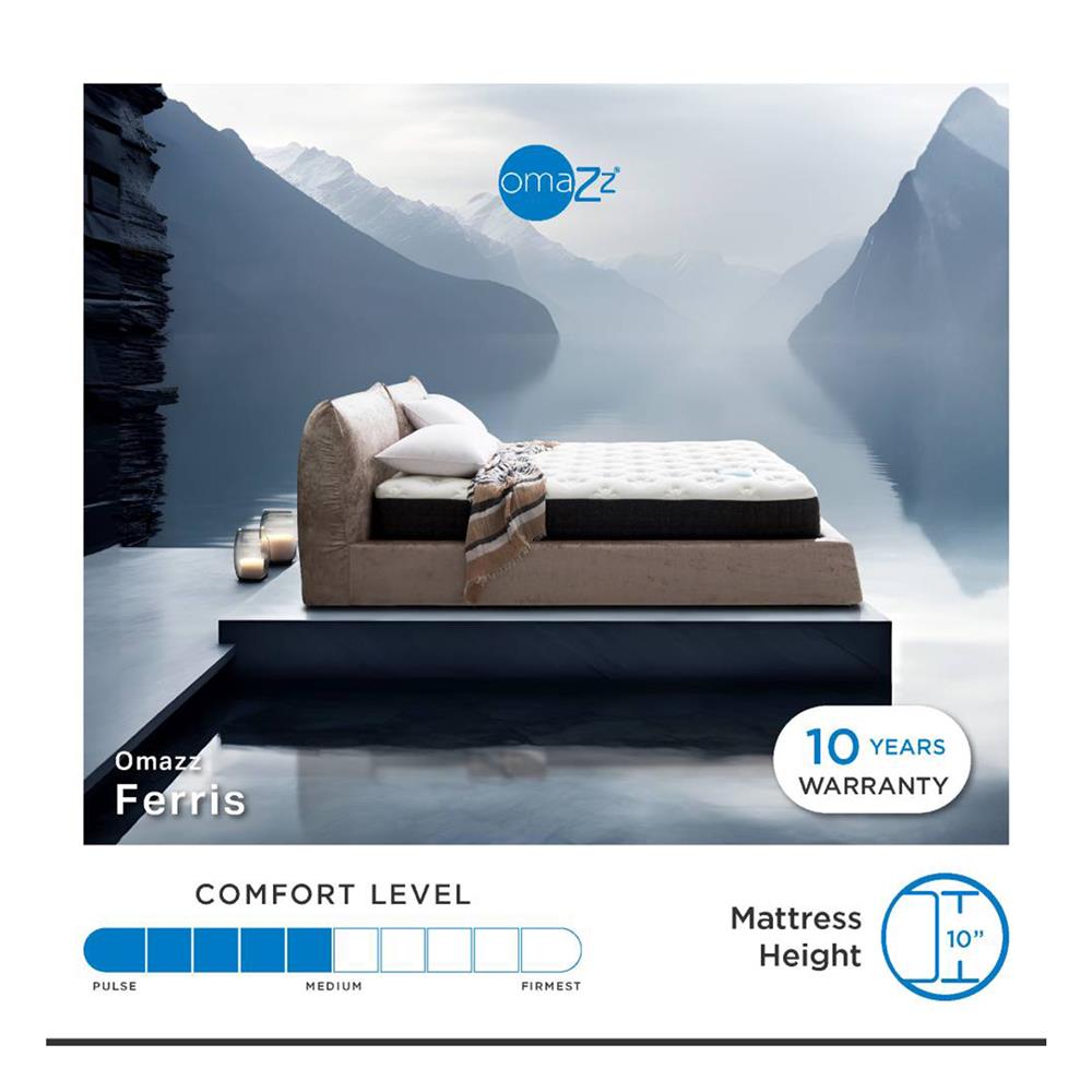 ที่นอน 6 ฟุต OMAZZ FERRIS (พร้อมชุดเครื่องนอน 8 ชิ้น)