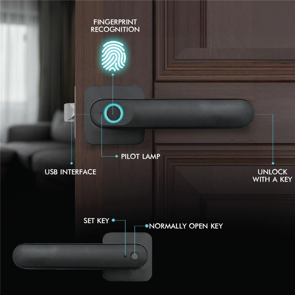 กลอนดิจิตอล ESTHER EAE-03-110-5 สีดำ