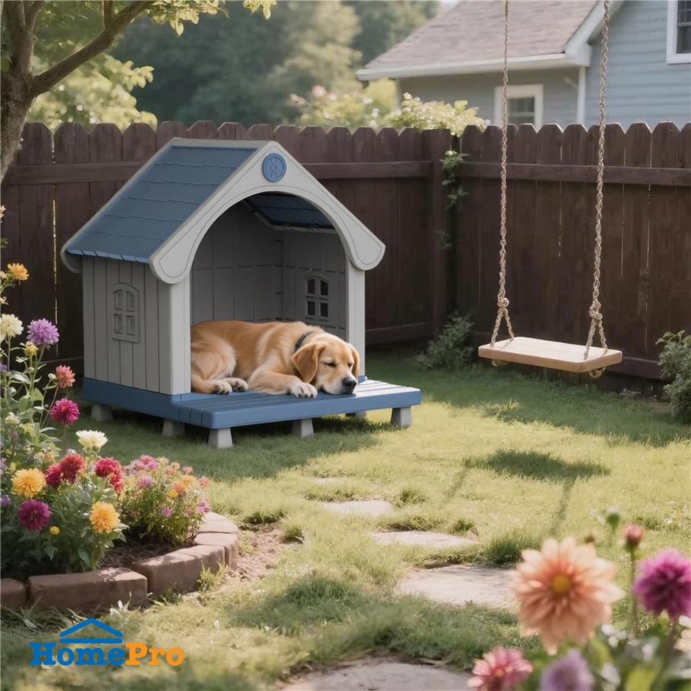 บ้านสัตว์เลี้ยง DPETT HONEY COMB HOUSE สีเทา-ฟ้า