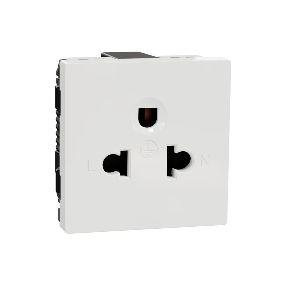 เต้ารับเดี่ยว 3 ขา SCHNEIDER M3TS426UST_WE MILUZ สีขาว