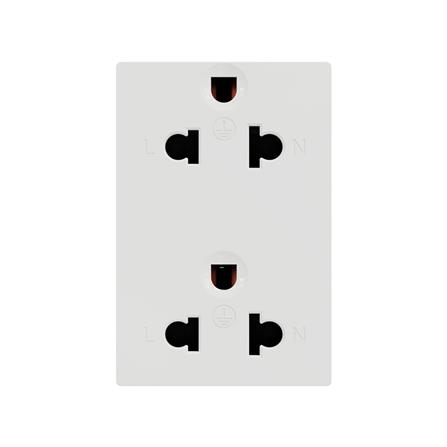 เต้ารับคู่ 3 ขา SCHNEIDER M3TS426UST2_WE MILUZ สีขาว_0