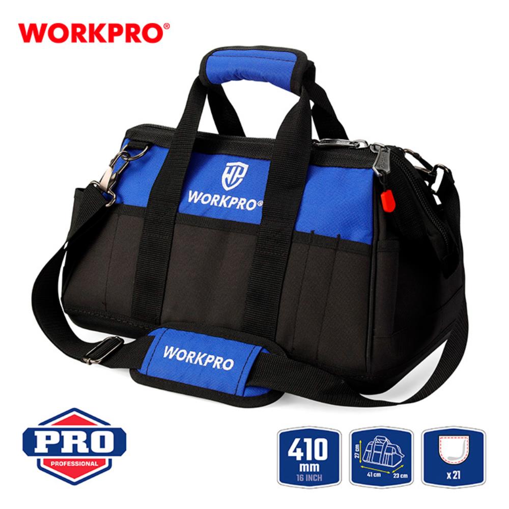 กระเป๋าเก็บเครื่องมือซิปบน ฐานกันน้ำ WORKPRO 16 นิ้ว