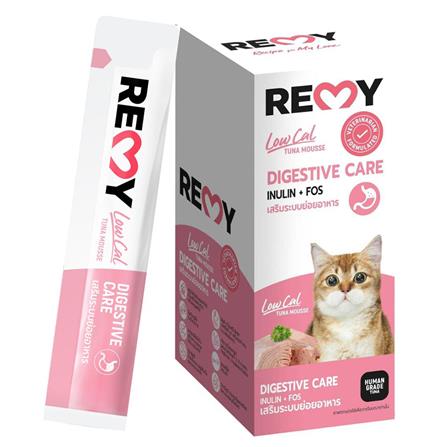 ขนมแมวเลีย REMY TUNA MOUSSE สูตรเสริมระบบย่อยอาหาร (24 ชิ้น)_1