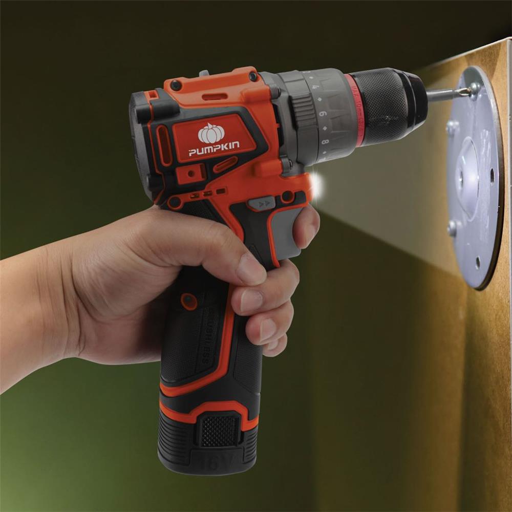 ชุดสว่านไร้สาย (พร้อมแบตเตอรี่และแท่นชาร์จ) PUMPKIN 50467 EC-16IMDID-202CK 16 โวลต์