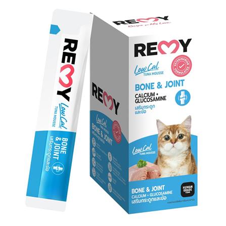 ขนมแมวเลีย REMY TUNA MOUSSE สูตรเสริมกระดูกและข้อ (24 ชิ้น)_1