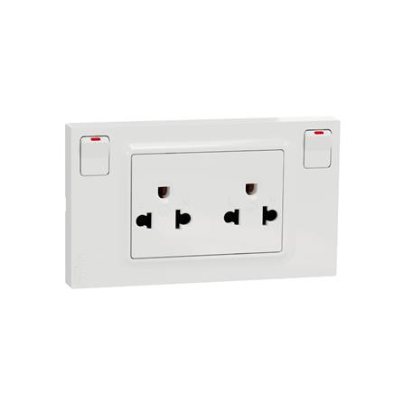 ชุดเต้ารับคู่มีสวิตช์ SCHNEIDER M3TSSISWE MILUZ_1