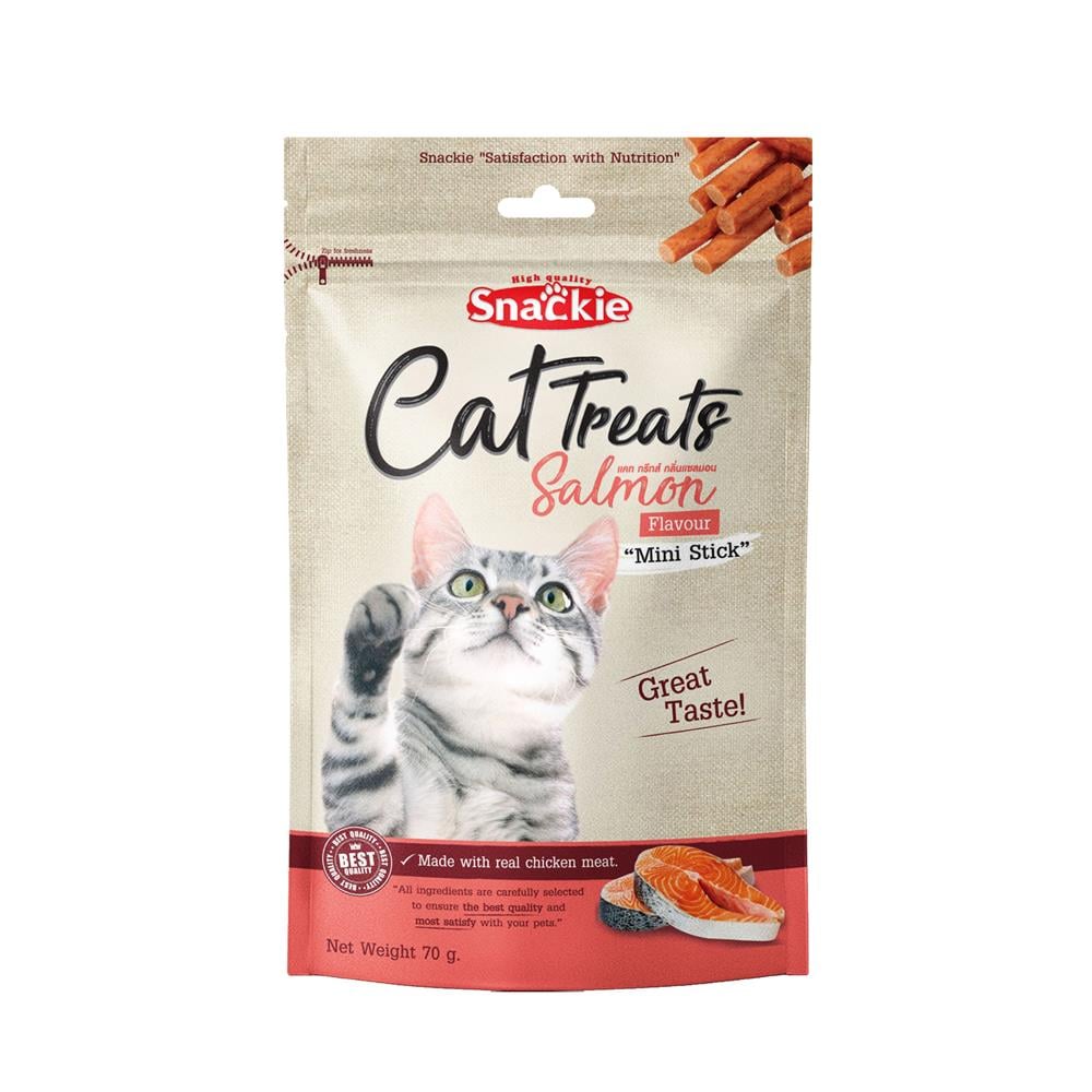 ขนมแมว SNACKIE CAT TREATS รสแซลมอน 70 ก.