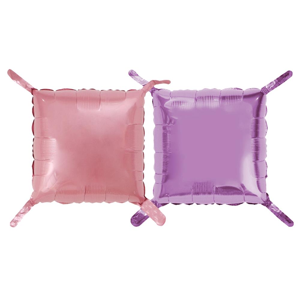 ลูกโป่งฟอยล์ทรงสี่เหลี่ยม SNAZZ 11 นิ้ว สีชมพู-ม่วง