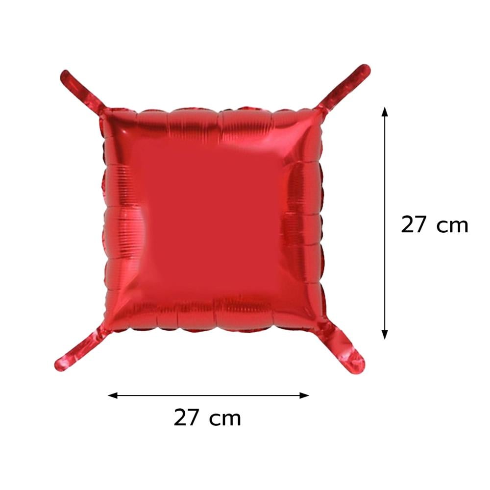 ลูกโป่งฟอยล์ทรงสี่เหลี่ยม SNAZZ 11 นิ้ว สีขาว-แดง