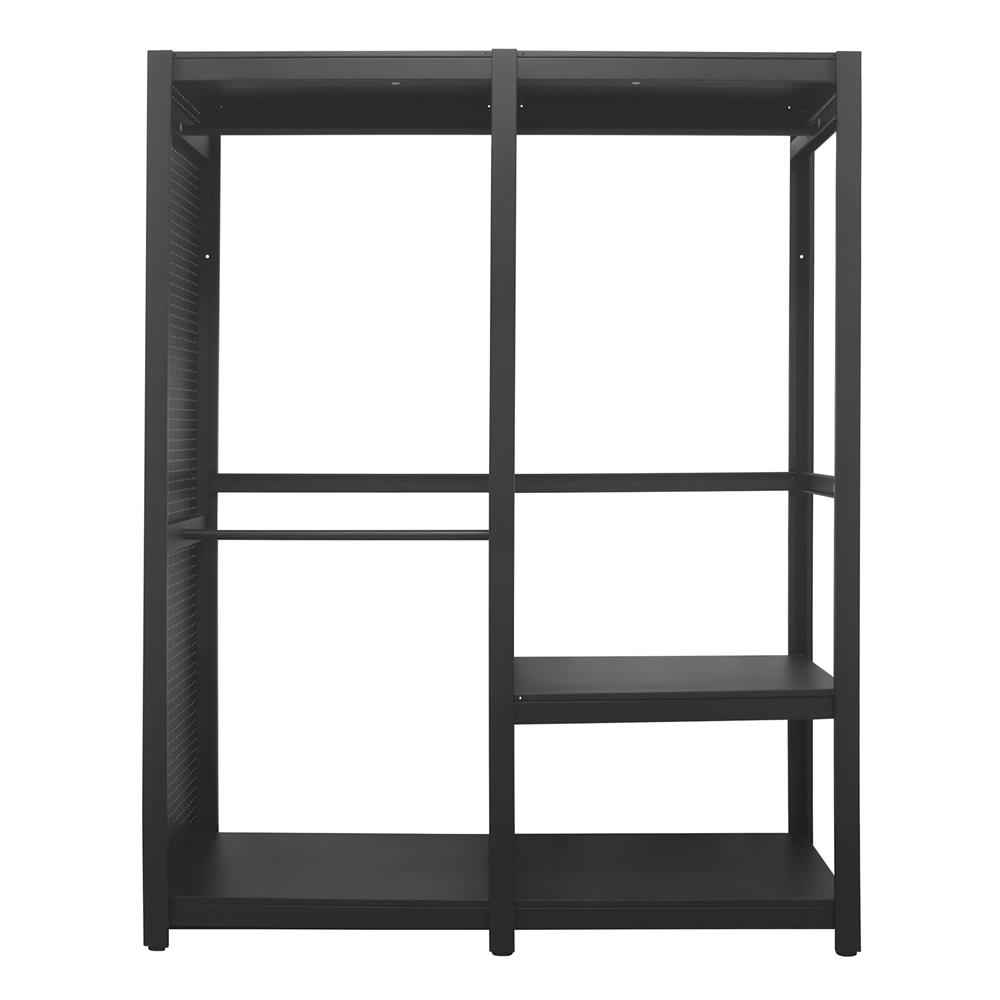 ตู้เสื้อผ้าบานโล่ง+เพ็กบอร์ด FURDINI BROOK 160 ซม. สีดำ