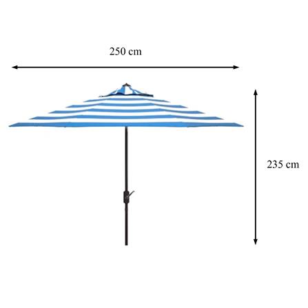 ร่มสนามกลม SPRING VILLA STRIP สีขาว/ฟ้า_2