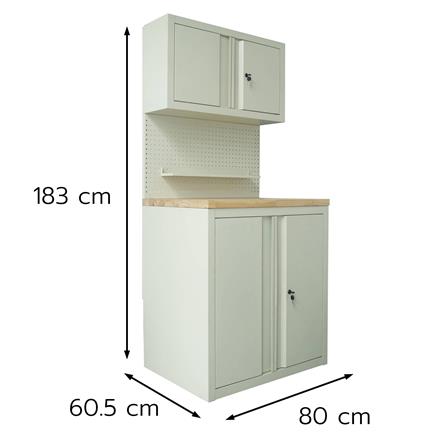ตู้เหล็ก + WORK STATION FURDINI BROOK 80 ซม. สี WOOD/IVORY_4